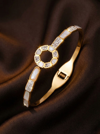SUPÊR VÃLUE CHOICE HCSEX00023 Shell and Circle Snake Bone Bracelet