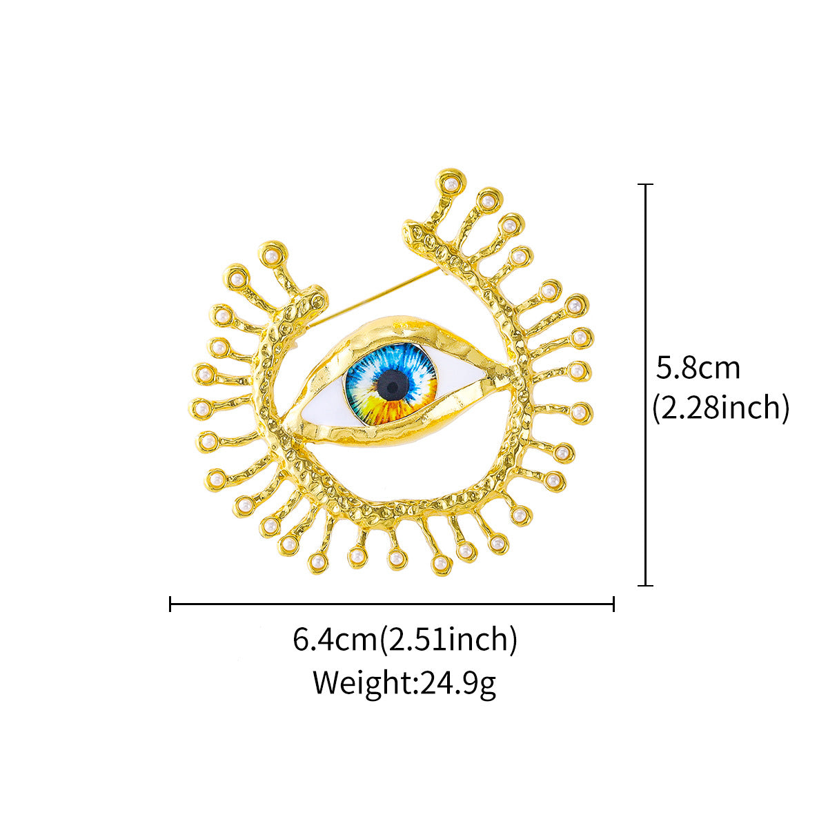 SUPERVALUECHOICE HCSESA00020 Evil Eye Brooch