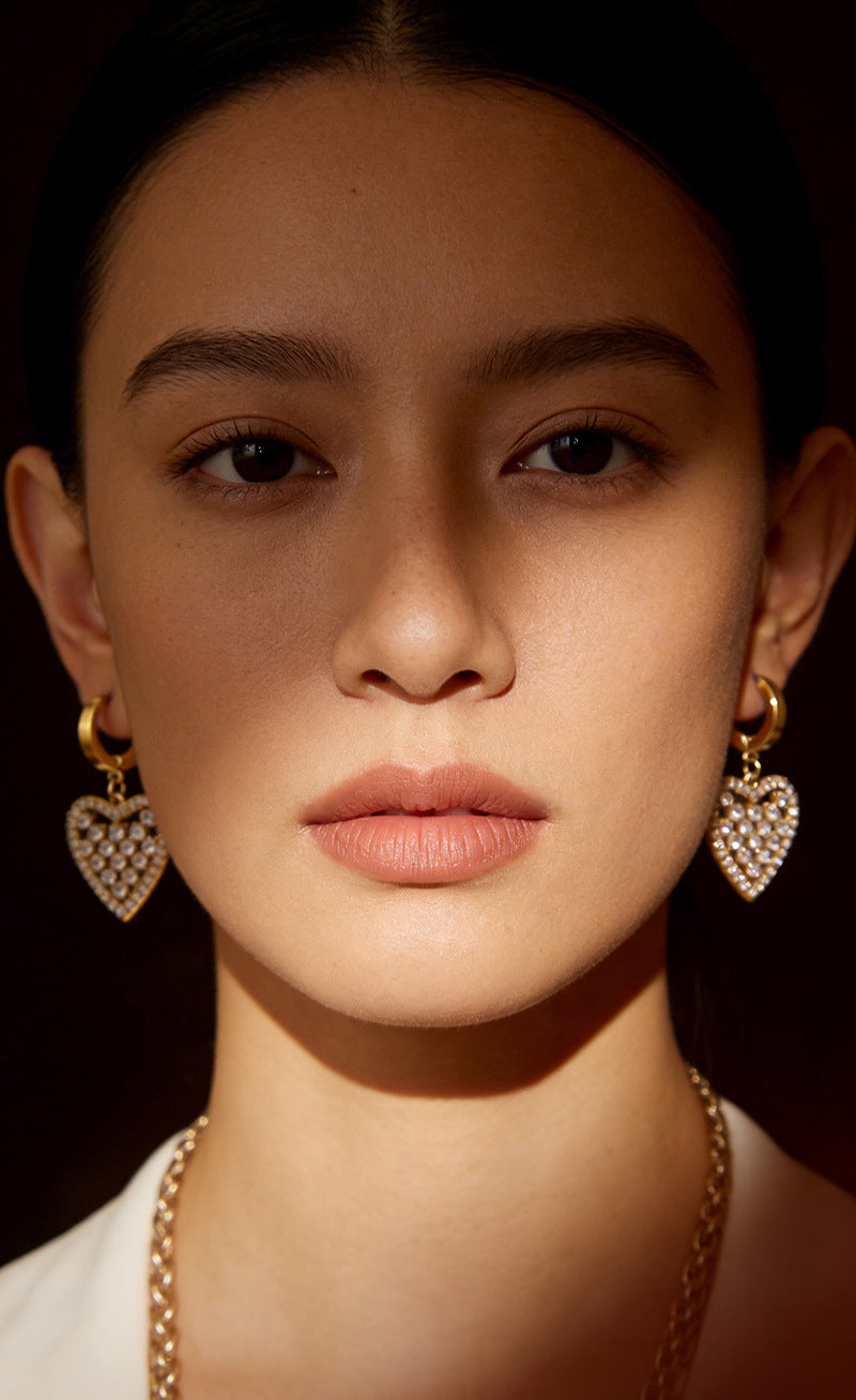 SUPERVALUECHOICE HCSETA00019 Heart-Shaped Diamond Earrings