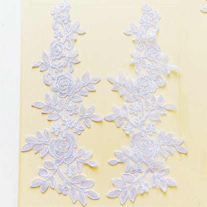 SUPERVALUECHOICE HCSEYB00041 Rose Flower Embroidery Lace Patches 5.51'' X 13.77''