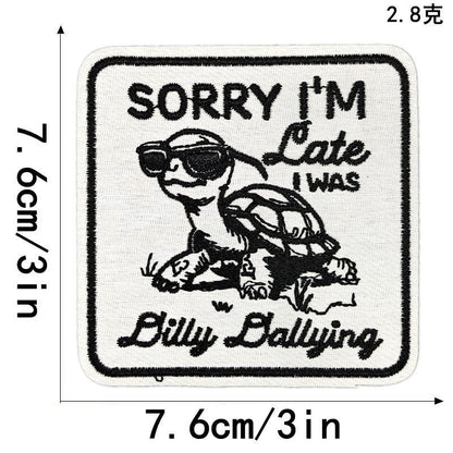 SUPERVALUECHOICE HCSEYSB000018 20Pcs Western Slogan Embroidered Iron On Patches Trendy Word Clothing DIY Decor Appliques