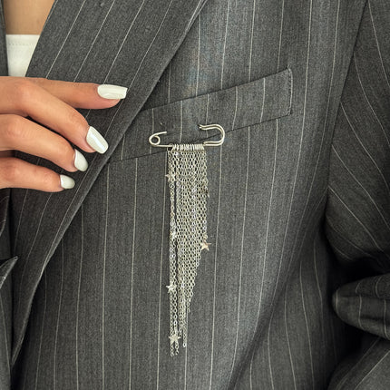 SUPERVALUECHOICE HCSESA00006 Fashionable Irregular CCB Fringe Chain Brooch