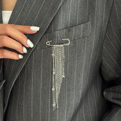 SUPERVALUECHOICE HCSESA00006 Fashionable Irregular CCB Fringe Chain Brooch