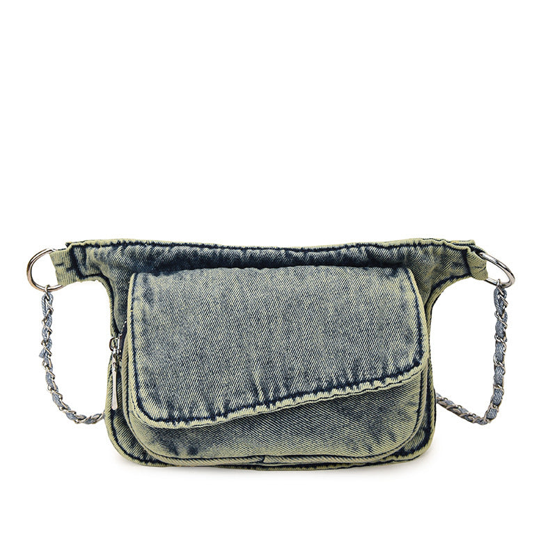 SuperValueChoice HCSEFA00011 DIY Denim single purse  10.24''×5.51''×2.75''