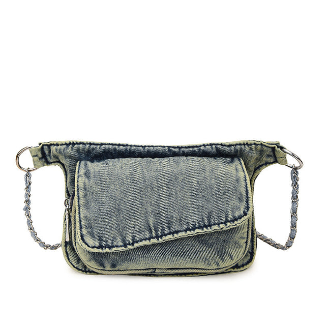 SuperValueChoice HCSEFA00011 DIY Denim single purse  10.24''×5.51''×2.75''