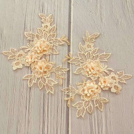 SUPERVALUECHOICE HCSEYB00129 Pair of Floral Embroidery Patches Matching Set