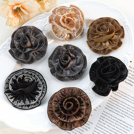 SUPERVALUECHOICE HCSEYD00032 Vintage 3D Flower Fabric Applique DIY Craft Accessory 2.76"×2.76"