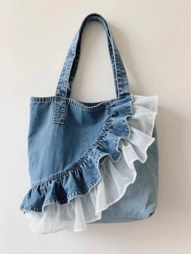 SuperValueChoice HCSEFA00008 DIY Denim single purse 12.59''×11.41''×2.75''