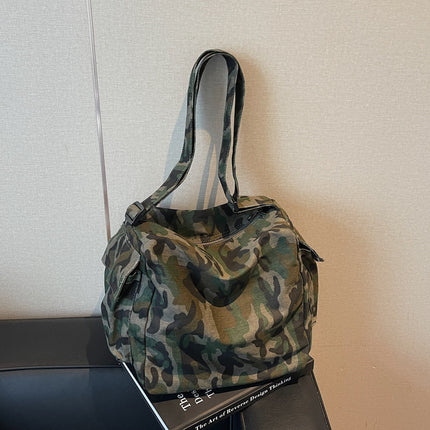 SuperValueChoice HCSEFA00065 Leopard Print Tote Handbag Women Canvas Crossbody Beach Bag
