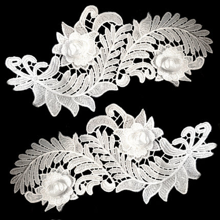 SUPERVALUECHOICE HCSEYB00138 Pair of Floral Embroidery Patches Matching Set