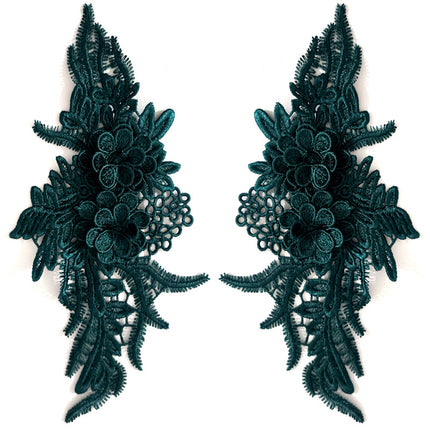 SUPERVALUECHOICE HCSEYB00132 Pair of Floral Embroidery Patches Matching Set