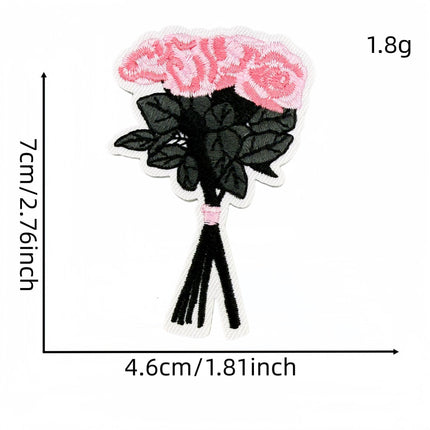 SUPERVALUECHOICE  HCSEYB00005 Sweet and Edgy Heart-Shaped Skull and Butterfly Embroidered Fabric Patch