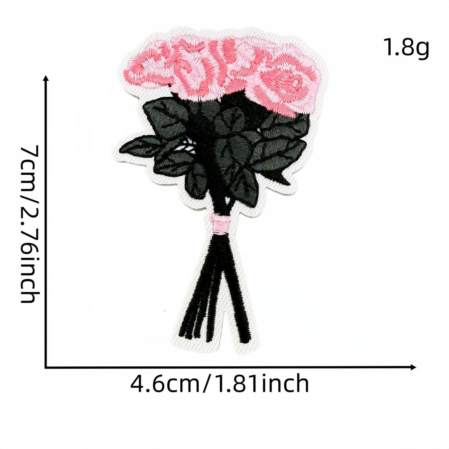 SUPERVALUECHOICE  HCSEYB00005 Sweet and Edgy Heart-Shaped Skull and Butterfly Embroidered Fabric Patch
