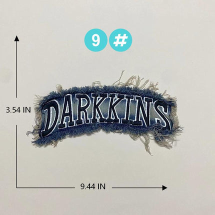 SUPERVALUECHOICE HCSEYE00004 Denim Letter embroidery clothing fabric patches