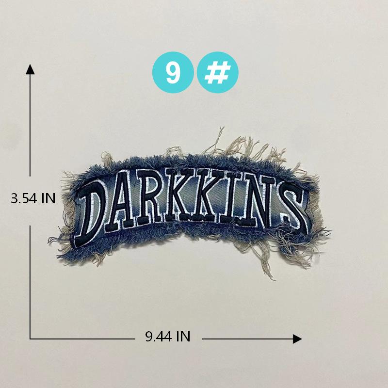 SUPERVALUECHOICE HCSEYE00004 Denim Letter embroidery clothing fabric patches