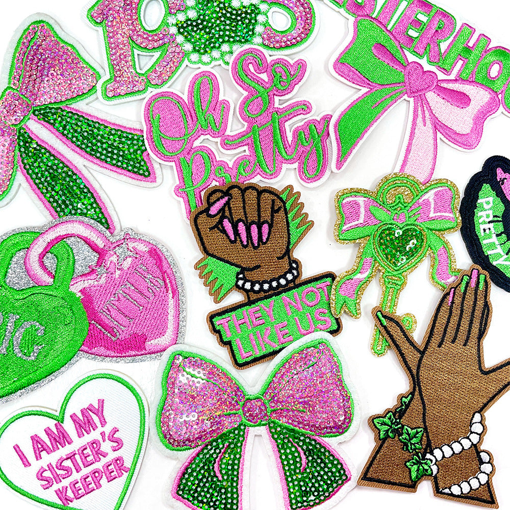 SUPERVALUECHOICE  HCSEYB00002 Letter Bow Embroidered Patch