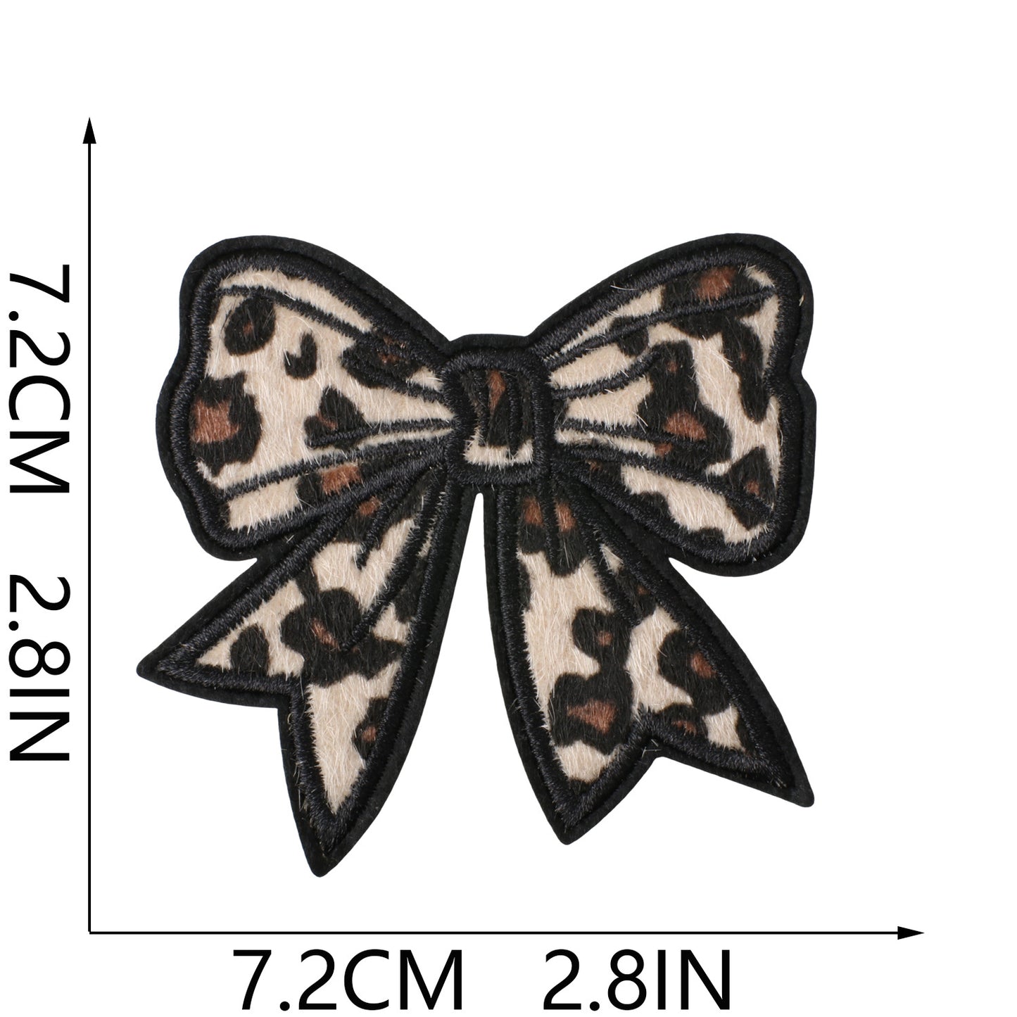 SUPERVALUECHOICE HCSEYSF00001 Leopard Print Shape Embroidered Patch Pack Heart Bow Star Lightning Bolt Iron On Appliques for Denim Jeans Bag Craft Supply