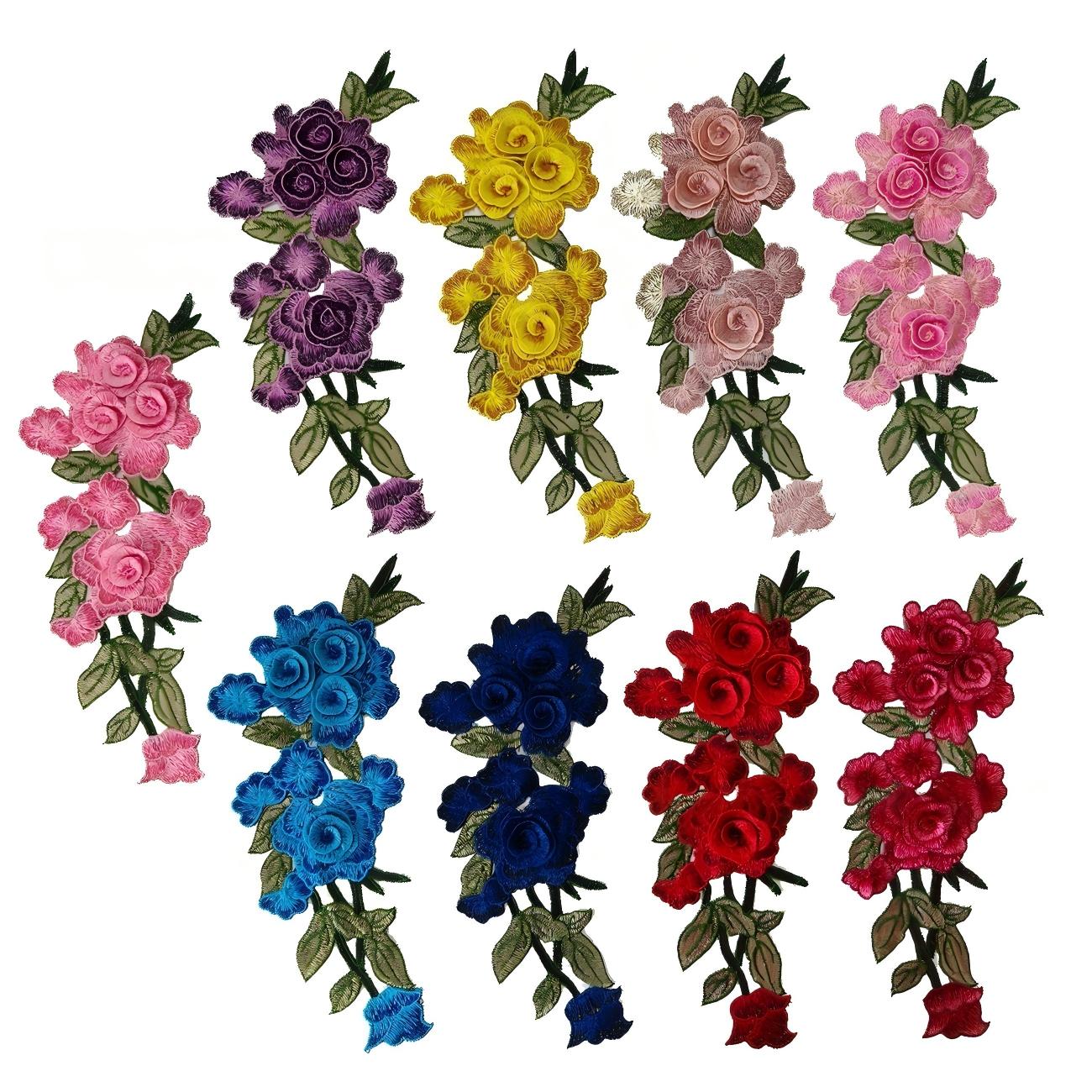 SUPERVALUECHOICE HCSEYB00051 Floral Embroidered Fabric Patches 3.93'' X 11''