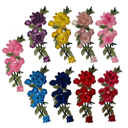SUPERVALUECHOICE HCSEYB00051 Floral Embroidered Fabric Patches 3.93'' X 11''