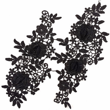 SUPERVALUECHOICE HCSEYB00131 Pair of Floral Embroidery Patches Matching Set