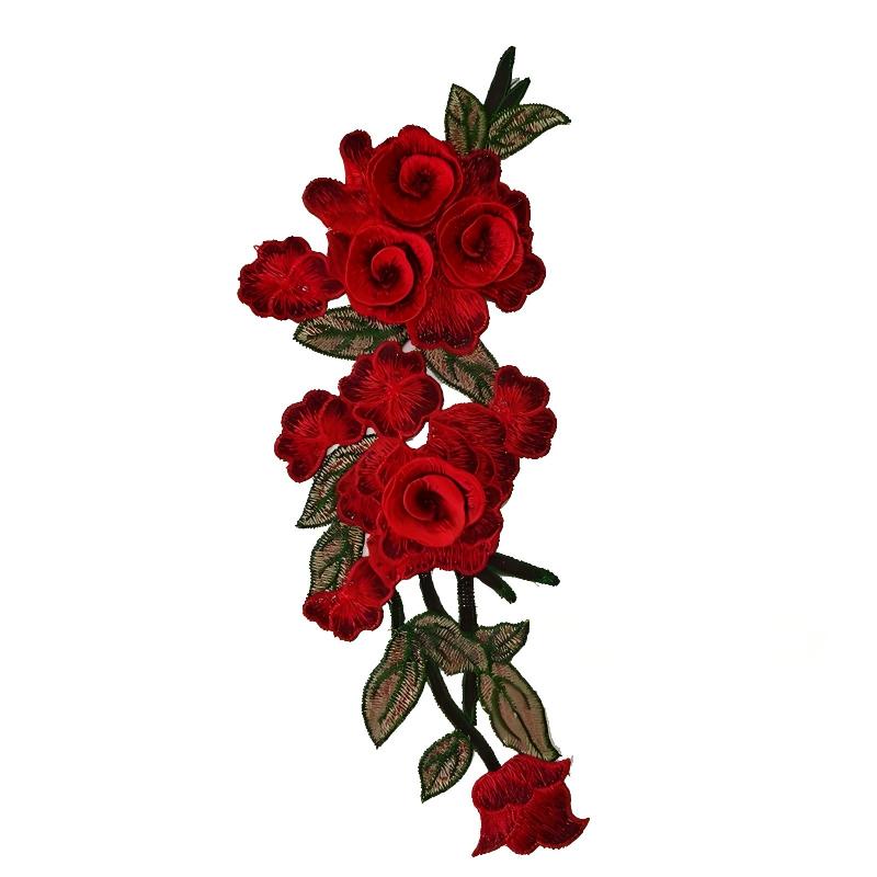 SUPERVALUECHOICE HCSEYB00051 Floral Embroidered Fabric Patches 3.93'' X 11''