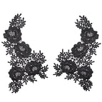 Black / 1 pair (2-piece set)