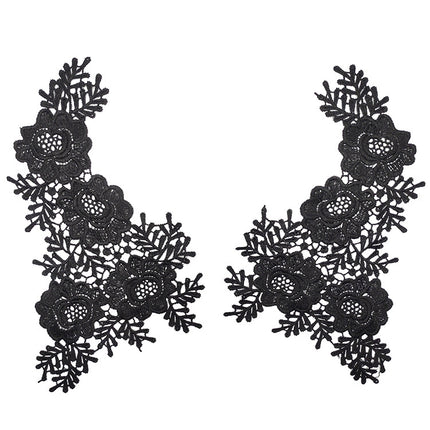 SUPERVALUECHOICE HCSEYB00133 Pair of Floral Embroidery Patches Matching Set