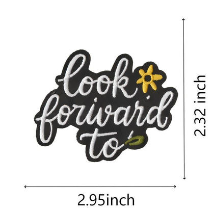 SUPERVALUECHOICE HCSEYSB000022 9Pcs Inspirational Quote Embroidered Iron On Patches Positive Slogan Clothing DIY Decor Appliques