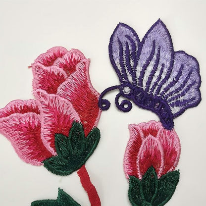 SUPERVALUECHOICE HCSEYB00050  Floral Embroidered Fabric Patches  9'' X 15.74''