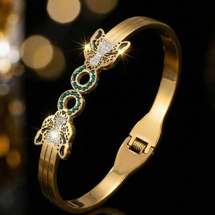 SUPÊR VÃLUE CHOICE HCSEX00009 Gold Leopard-Print Bracelet