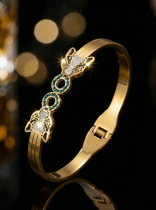 SUPÊR VÃLUE CHOICE HCSEX00009 Gold Leopard-Print Bracelet