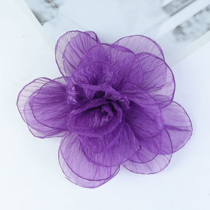 SUPERVALUECHOICE HCSESA00106 Fairy Style Oversized Yarn Flower Brooch - 20cm Fabric Corsage Pin for Womens Dress Accessories & Jewelry Gift