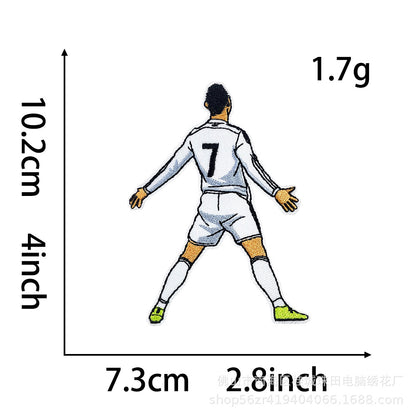 SUPERVALUECHOICE HCSEYB00024 World Cup Soccer Star Series Embroidered Fabric Patches