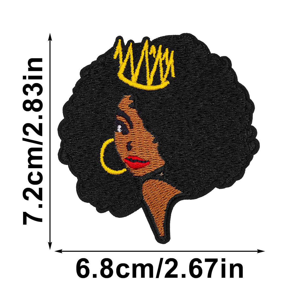SUPERVALUECHOICE HCSEYSB00108 15Pcs Black Girl Magic Themed Embroidered Iron On Patches Apparel DIY Sewing Decor Appliques