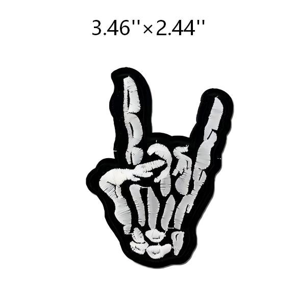 SUPERVALUECHOICE HCSEYSB00028 9Pcs Sugar Skull Skeleton Hand Embroidered Iron On Patches Gothic Streetwear Clothing Appliques