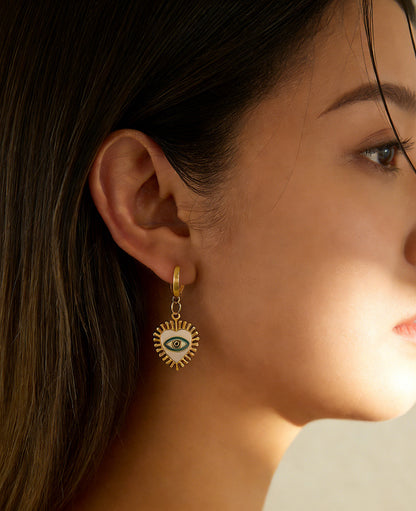 SUPERVALUECHOICE HCSETA00029 Heart-Shaped Devil's Eye Earrings