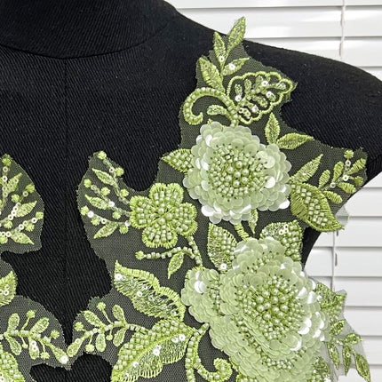 SUPERVALUECHOICE HCSEYC00037 Pair of Floral Embroidery Patches Matching Set