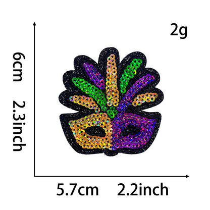 SUPERVALUECHOICE HCSEYC00006 Carnival Sequin Embroidered Fabric Patch