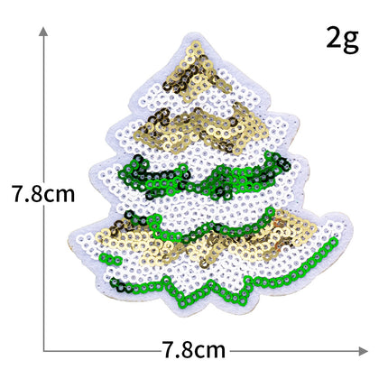 SUPERVALUECHOICE HCSEYH00004 Christmas sequin embroidered fabric patch