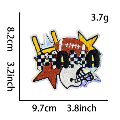 SUPERVALUECHOICE HCSEYB00029 Football Game Day Embroidered Fabric Patches