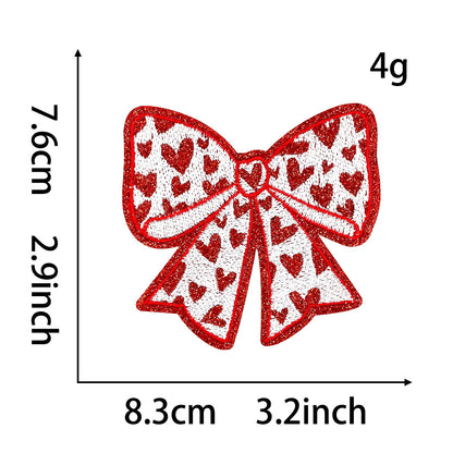 SUPERVALUECHOICE HCSEYB00020 Cherry Bow xoxo Embroidered Fabric Patch