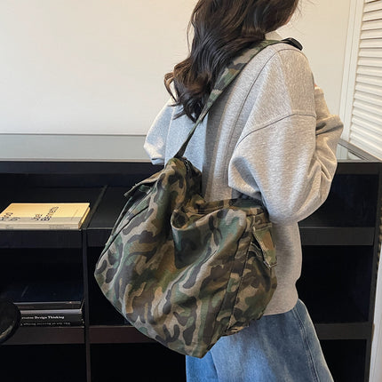 SuperValueChoice HCSEFA00065 Leopard Print Tote Handbag Women Canvas Crossbody Beach Bag