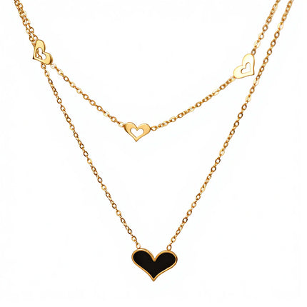 SUPERVALUECHOICE HCSEVA00001 Double-Layer Heart Necklace