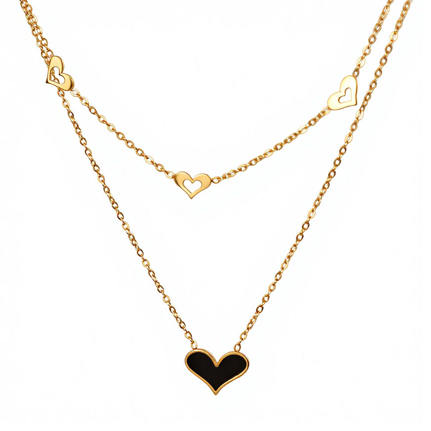 SUPERVALUECHOICE HCSEVA00001 Double-Layer Heart Necklace