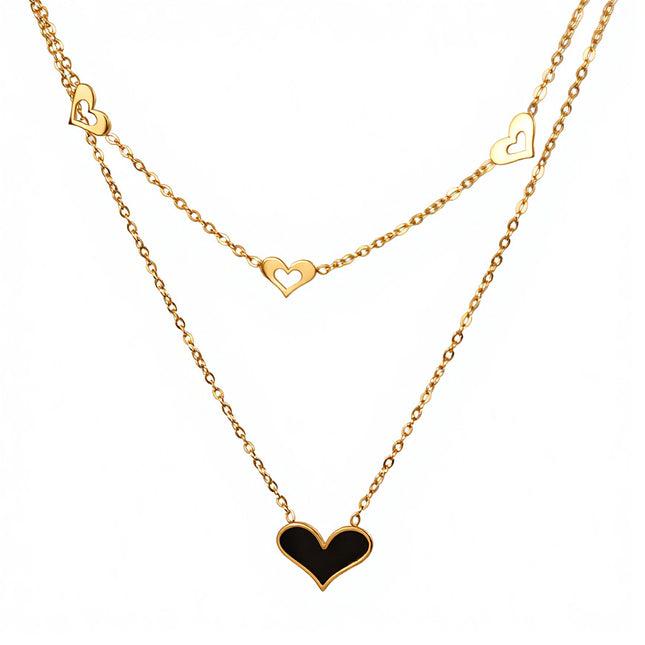 SUPERVALUECHOICE HCSEVA00001 Double-Layer Heart Necklace