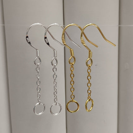 SUPERVALUECHOICE HCSEWA00001 Earring Hooks with Chain and Jump Ring for DIY Jewelry Making