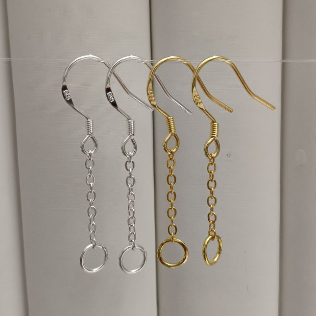 SUPERVALUECHOICE HCSEWA00001 Earring Hooks with Chain and Jump Ring for DIY Jewelry Making