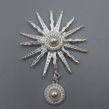 SUPERVALUECHOICE HCSESC00005 DIY Baroque style pearl sun god Brooch Accessories  2.28*3.22inch