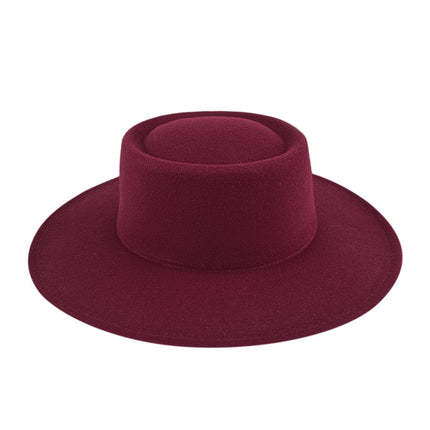 SUPERVALUECHOICE HCSEK00041 Vegan suede  Top Fedora Wool Felt Hat for Women & Men