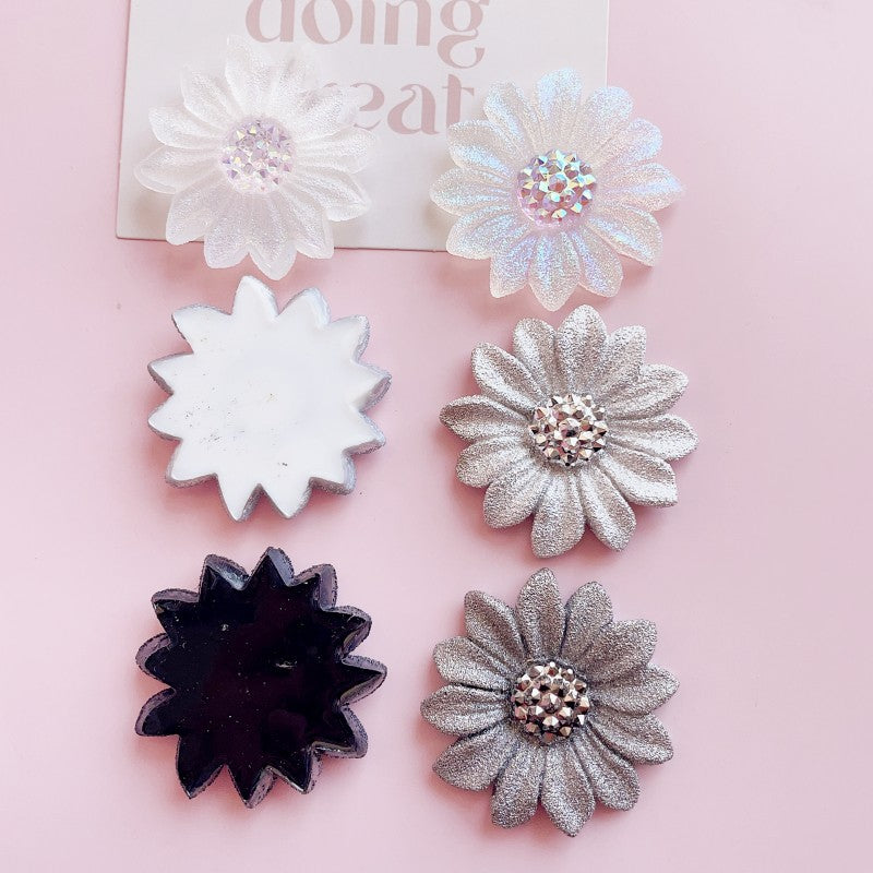 SUPERVALUECHOICE HCSEYD00001 Matte-Finish Electroplated Sunflower Resin Accessory Patch